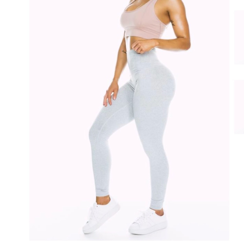 Saski High Marble Grey High Waisted Leggings